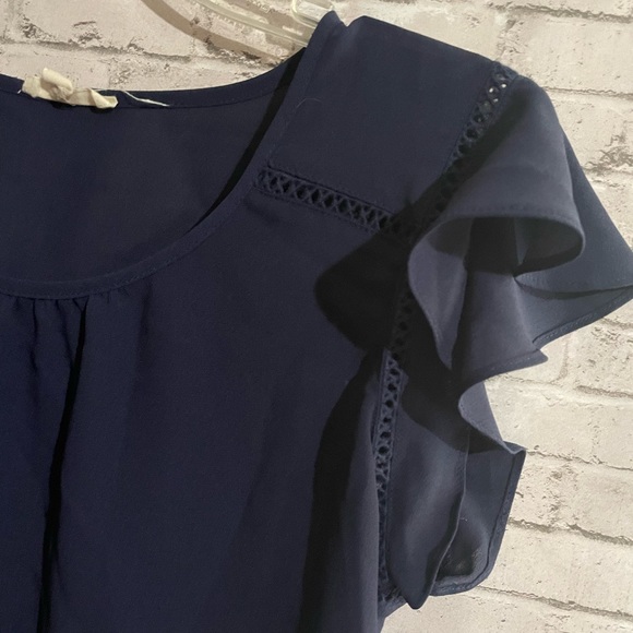 Womens Navy Blue EM Blouse Size M - Picture 3 of 5